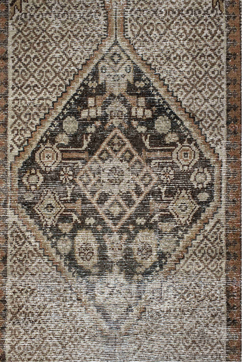 Vintage Cam Hamadan Runner Rug (2' x 15')